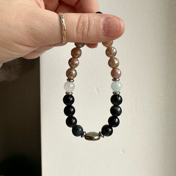 Dark Blue Tiger Eye Tjazelle One of a Kind - Picture 2 of 2